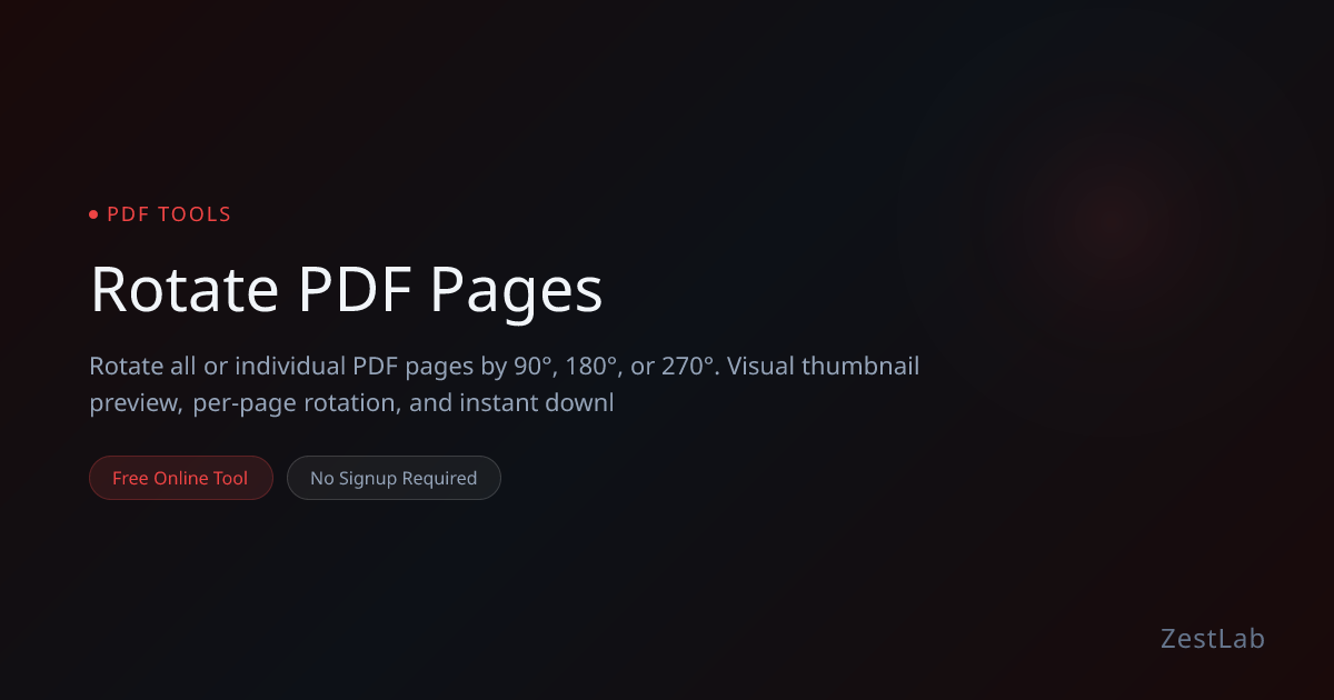 Xoay Trang PDF - Free Online Tool | ZestLab